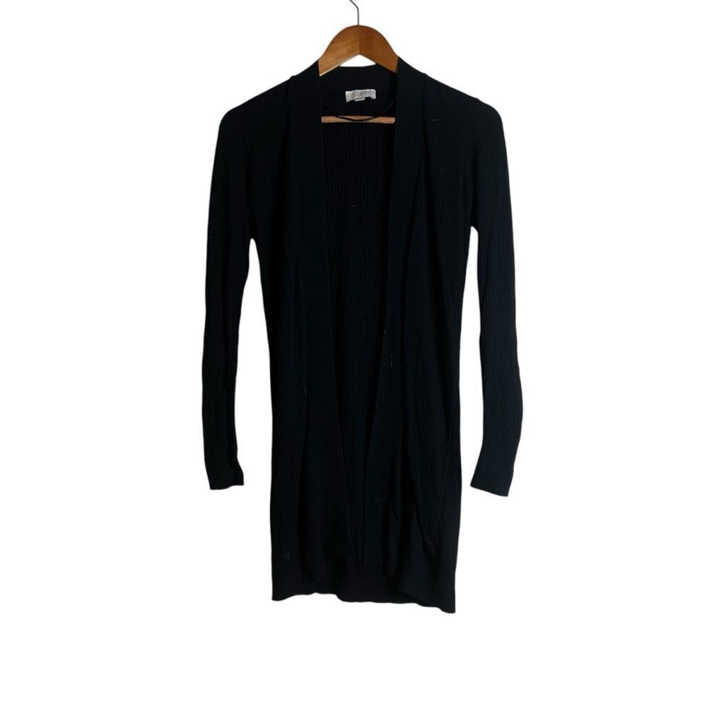 3 for‎ $30! Loft black ribbed cardigan. Size xs